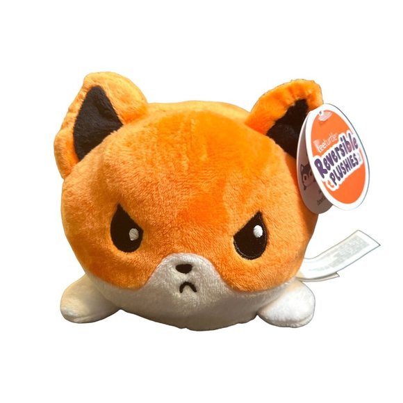 Teeturtle Reversible Plushies Inside Out Fox White and Orange - Picture 4 of 6